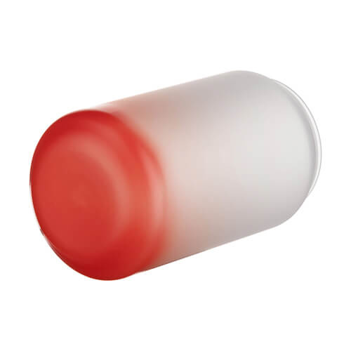 Vetro smerigliato da 400 ml per sublimazione - sfumatura rosso