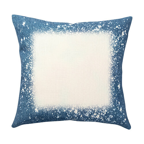Federa in lino 40 x 40 cm Bleached Starry Denim per sublimazione