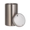 Una tazza senza manico da 400 ml in acciaio inossidabile con coperchio per sublimazione - argento