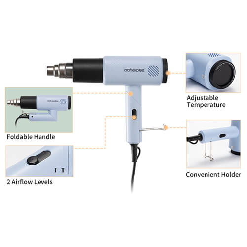 Riscaldatore a pistola pieghevole