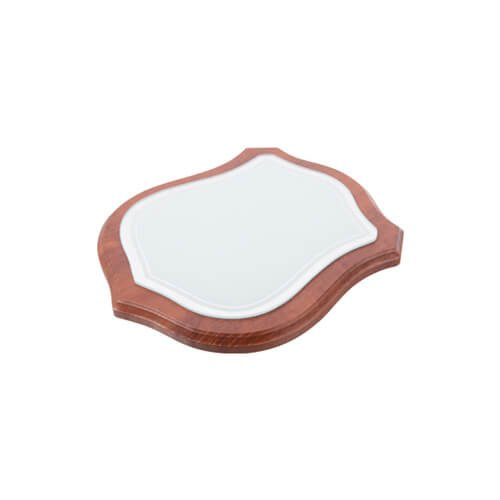 Cornice in vetro – scudo su pannello di fondo marrone in MDF per la sublimazione