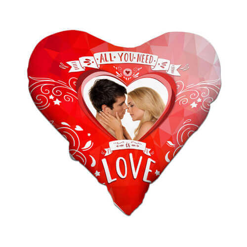 Federa a forma di cuore in raso bicolore per sublimazione - All You need