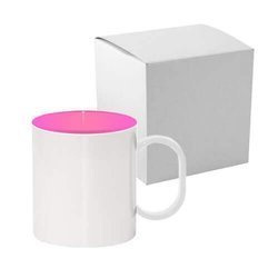 Tazza di plastica 330 ml rosa con scatola Sublimazione Termostampa