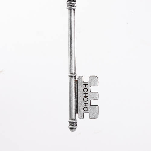 Ciondolo albero di Natale in metallo per sublimazione - chiave d'argento