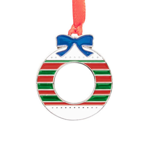 Ciondolo albero di Natale in metallo per sublimazione - pallina