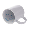 Tazza da 330 ml con misurino interno per sublimazione - pesce, con una scatola di cartone