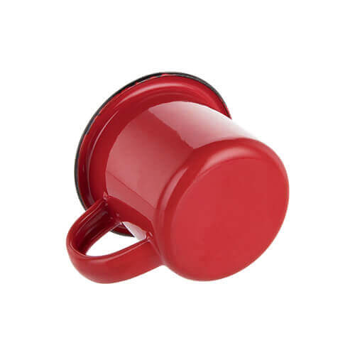 Tazza smaltato 100 ml con bordo nero Sublimazione Termostampa - rosso