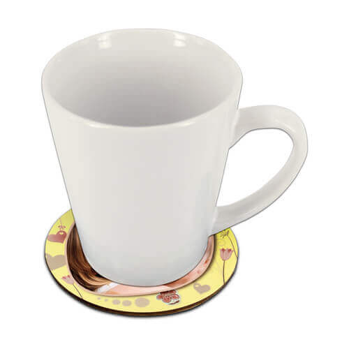 Sottobicchiere tondo Ø 10 cm in MDF per sublimazione