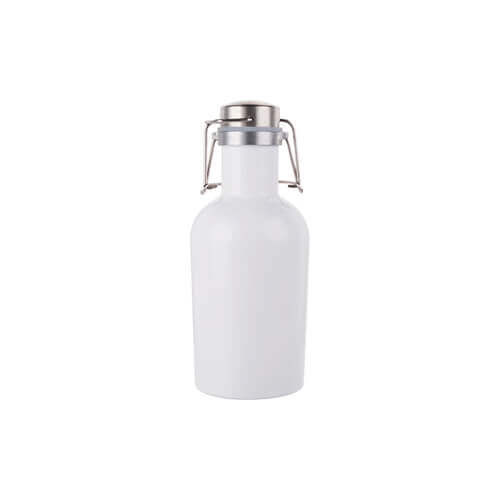 Growler birra, bottiglia bianca in metallo 1000 ml da sublimare 