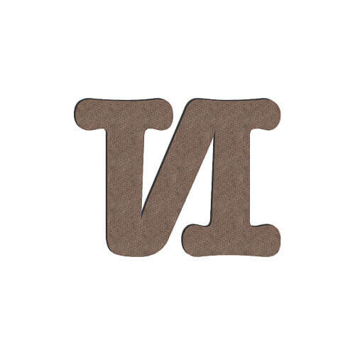 Lettera decorativa da MDF per sublimazione 10 cm N