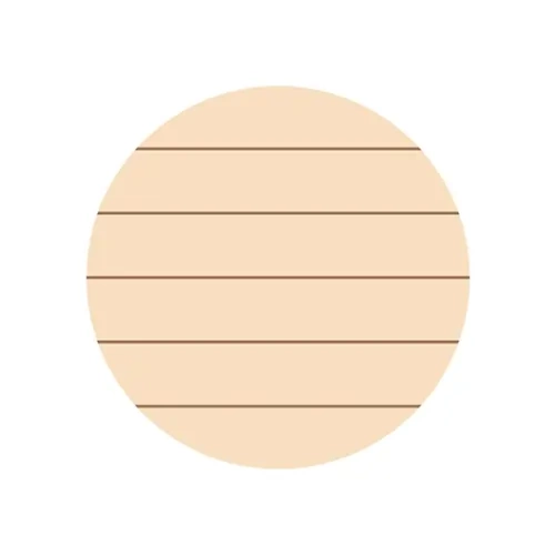 Portafoto tondo in compensato rigato, Ø 25,4 cm