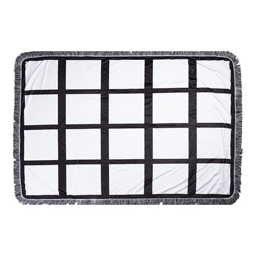 Coperta in peluche 150 x 100 cm con pannelli per foto per sublimazione - 20 pannelli