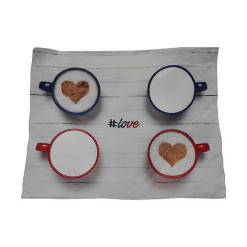 Tovaglietta in tela per sublimazione - Tazze