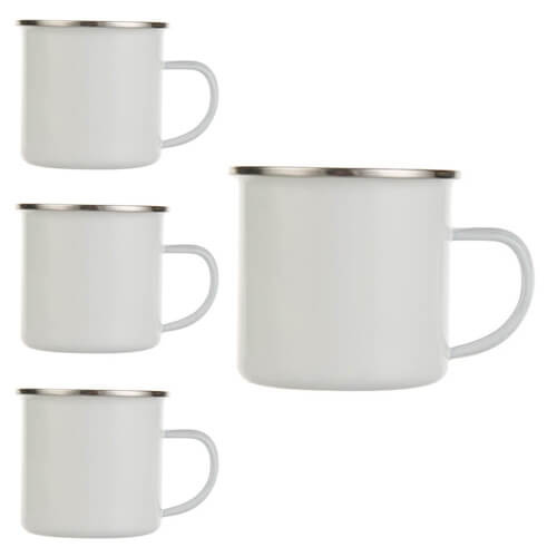 Set di 4 tazze smaltate da 360 ml per sublimazione