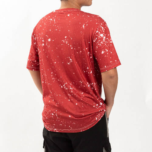 T-shirt Cotton-Like Bleached Starry Red per sublimazione