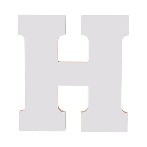 Lettera decorativa 25 cm in MDF per sublimazione - H