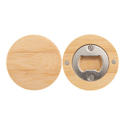 Apribottiglie rotondo in bambù ∅ 6 cm per sublimazione