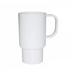 Tazza da viaggio 450 ml in plastica, bianco Sublimazione Termostampa