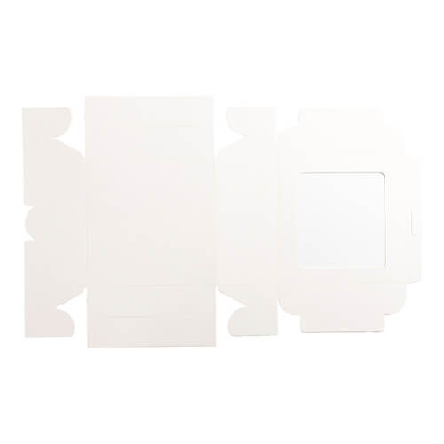 Confezione decorativa con finestra per 4 palline per sublimazione - 16 x 16 x 7,7 cm