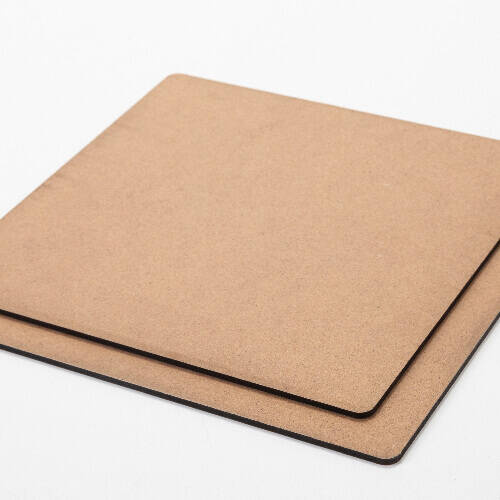 Pannello in fibra per sublimazione 20 x 20 x 0,3 cm - 2 pz. - dorso marrone chiaro