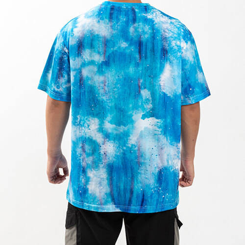 T-shirt Cotton-Like Bleached Mist Blue per sublimazione
