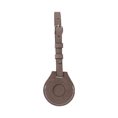 Etichetta per bagaglio in pelle / custodia AirTag per sublimazione - grigio