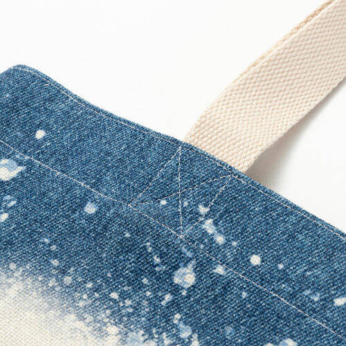 Borsa a tracolla Starry Denim sbiancata per sublimazione