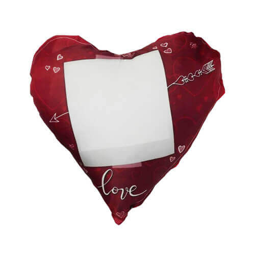 Federa in raso a forma di cuore bicolore per sublimazione - Love