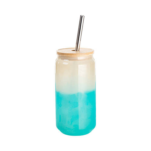 Vetro da 550 ml che cambia colore se esposto a sublimazione - verde