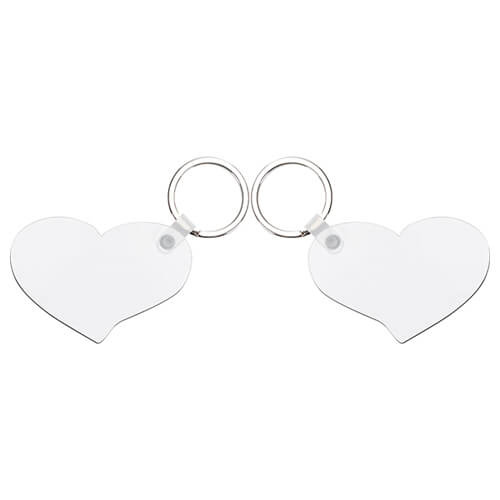 Portachiavi in ​​MDF double face per sublimazione - amante del cuore