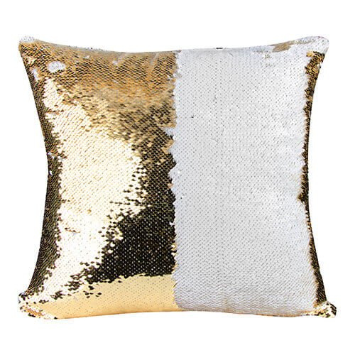 Copricuscino 40 x 40 cm con paillettes bicolore per sublimazione – d’oro