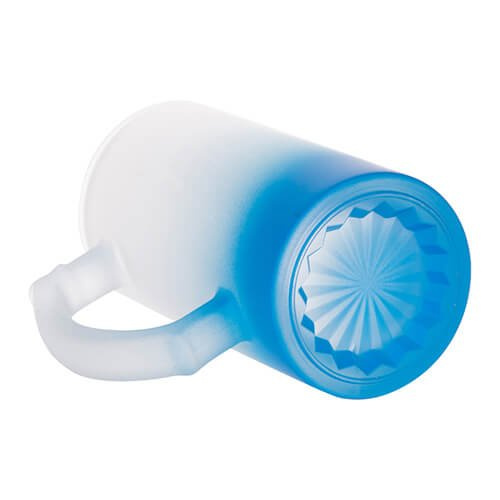 Tazza da 470 ml in vetro smerigliato per sublimazione - sfumatura blu
