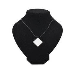 Collana di gomma caucciù con pendaglio romboidale - Stampa sublimatica a trasferimento termico
