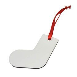 Decorazione albero di natale calza in MDF  - Stampa sublimatica a trasferimento termico