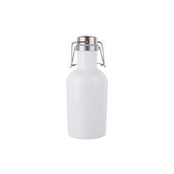 Growler birra, bottiglia bianca in metallo 1000 ml da sublimare