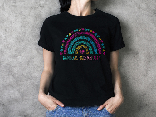 Lastra grande con zirconi per trasferimento termico - arcobaleno