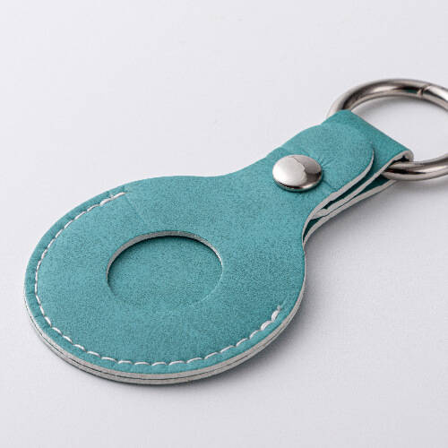 Portachiavi in pelle / custodia AirTag per sublimazione - verde