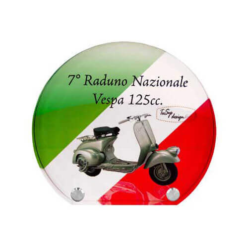 Statuetta in acrilico CERCHIO 18 x 16 cm per sublimazione