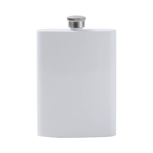 Fiaschetta in metallo per sublimazione - bianca