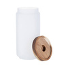 Contenitore in vetro da 950 ml con coperchio in legno per sublimazione