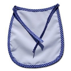 Bavaglino per bambini Permium a scacchi blu per sublimazione di trasferimento termico