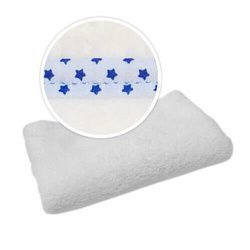 Pled con bordi a pais di stelle blu per sublimazione