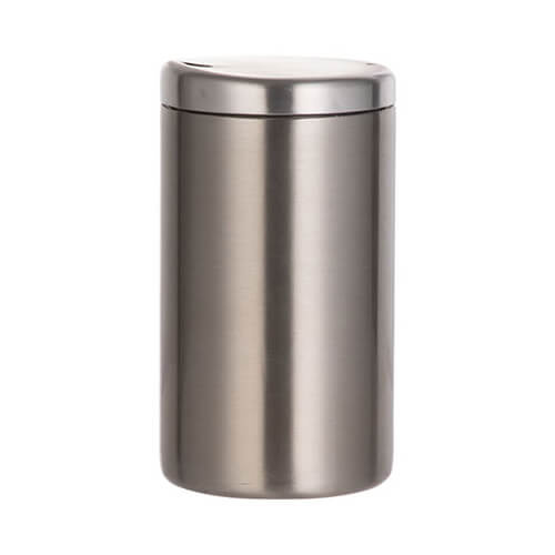Una tazza senza manico da 400 ml in acciaio inossidabile con coperchio per sublimazione - argento
