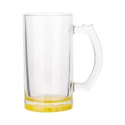 Tazza in vetro da 470 ml per sublimazione - fondo giallo