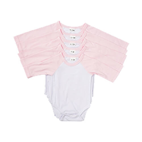 Body per bambini con maniche lunghe per la sublimazione - maniche rosa