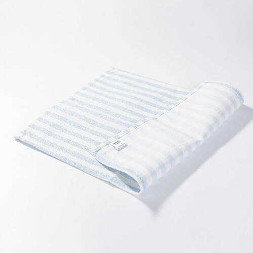 Tovaglietta in tela 50 x 35,5 cm crema con strisce blu per sublimazione