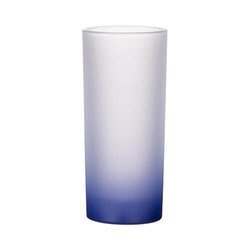 Vetro smerigliato da 200 ml con manico blu navy per sublimazione