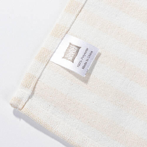 Tovaglietta in tela 45 x 40 cm crema con strisce giallo per sublimazione