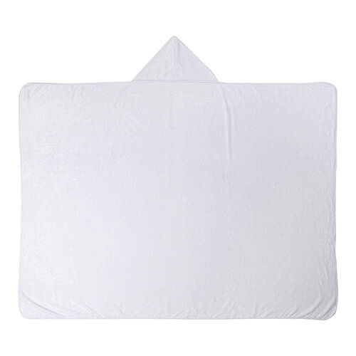 Coperta con cappuccio Minky per sublimazione - bianca