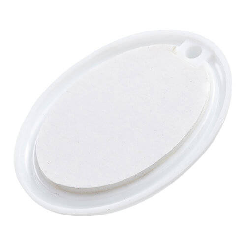 Grande appendiabiti in plastica per sublimazione - ovale bianco